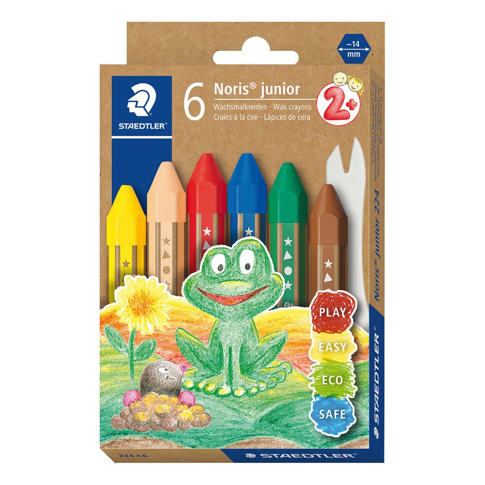 Noris Junior Voksfarver 6stk ass farver